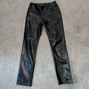 Moda International Black Leather Pants